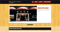 Desktop Screenshot of holidayhotelmacau.com